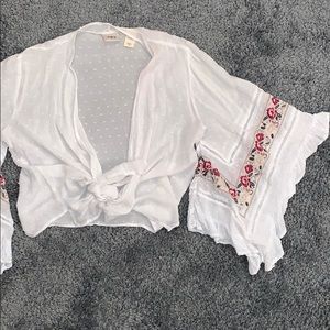 White tie crop top
